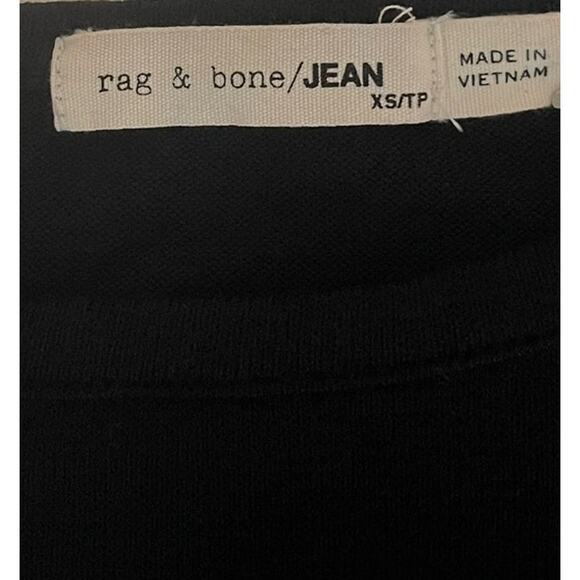 Rag & Bone New York Jean Women's Cut Out Short Sleeves Top Sweater X Small Black - Picture 5 of 7